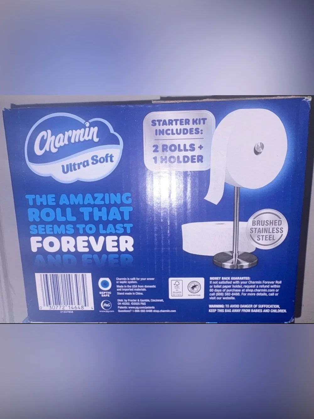Charmin Ultra Soft Forever Roll Starter Kit (2 rolls and 1 stand)